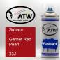 Preview: Subaru, Garnet Red Pearl, 33J: 400ml Sprühdose, von ATW Autoteile West.
